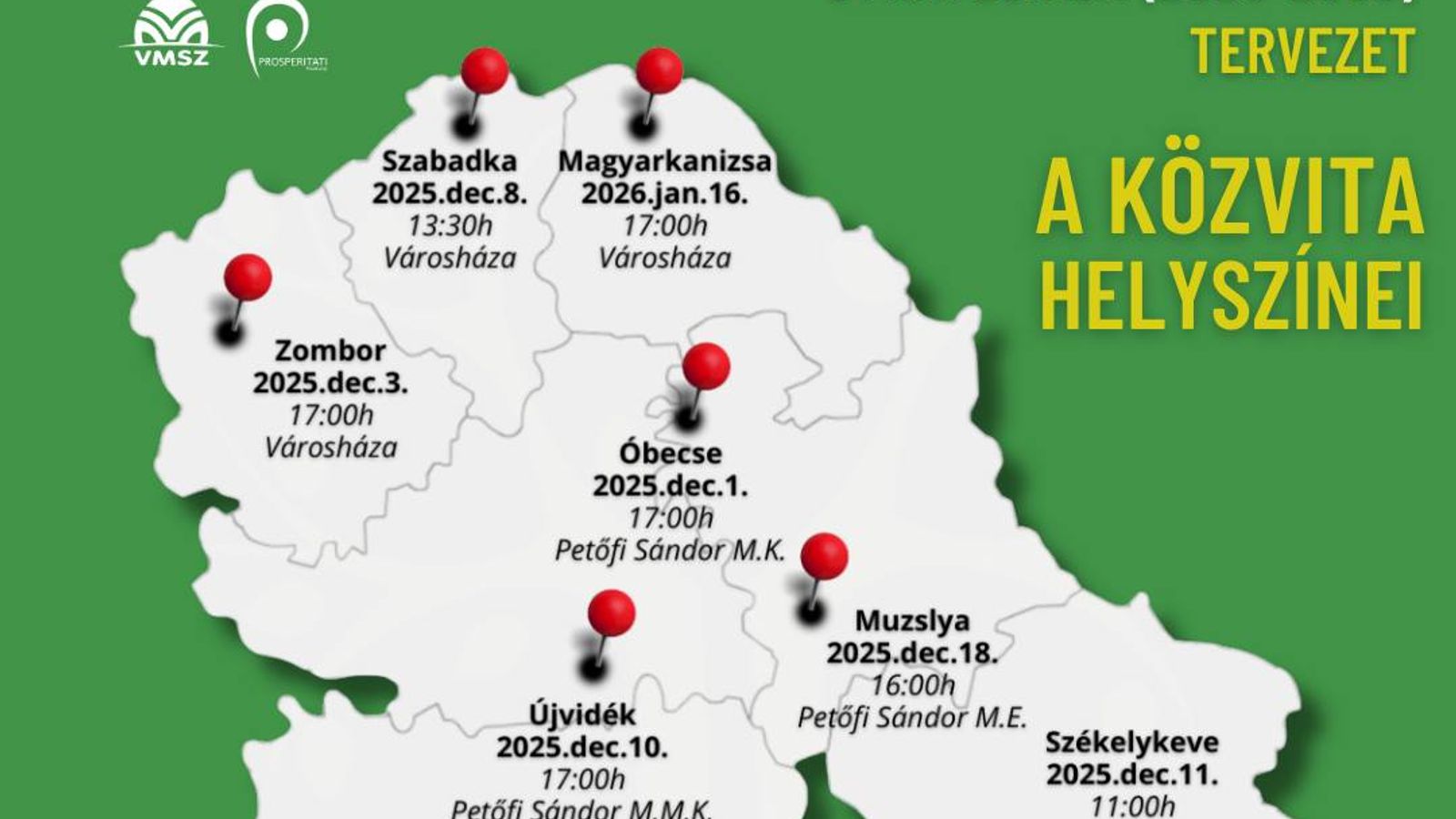 A közvita helyszínei