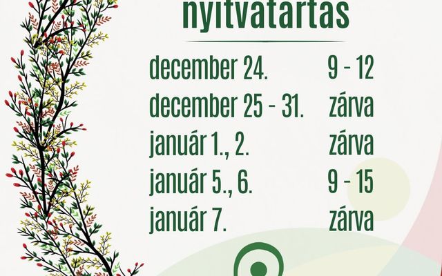 Ünnepi nyitvatartás