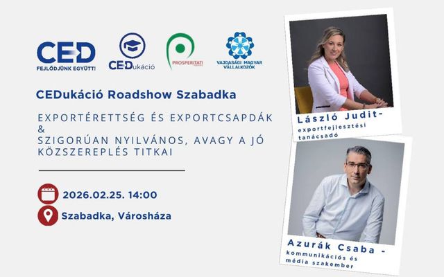 ÚJRA CEDukáció Roadshow Szabadkán!