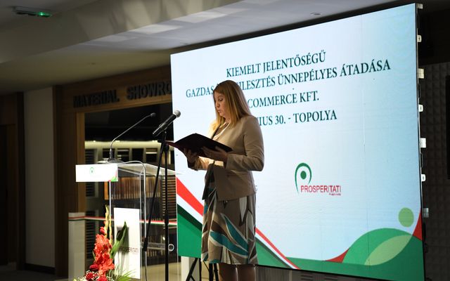 EM Commerce Kft. kiemelt jelentőségű gazdasági fejlesztés ünnepélyes átadása 