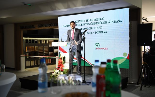 EM Commerce Kft. kiemelt jelentőségű gazdasági fejlesztés ünnepélyes átadása 