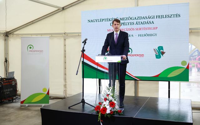A felsőhegyi precíziós sertéstelep kiemelt jelentőségű, nagy léptékű mezőgazdasági fejlesztés ünnepélyes átadása 