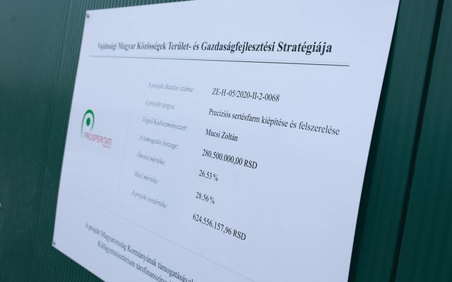 A felsőhegyi precíziós sertéstelep kiemelt jelentőségű, nagy léptékű mezőgazdasági fejlesztés ünnepélyes átadása 