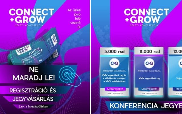 Elstartolt a regisztráció a Connect+Grow 2025 üzleti konferenciára! 