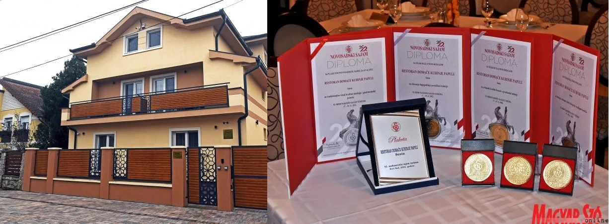 Rangos elismerésekben részesült a zentai Papuli étterem és a Papuli Szobák 4 U