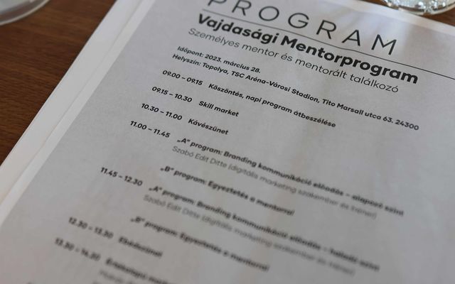 Vajdasági Mentorprogram – szakmai nap Topolyán