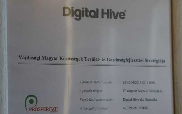 A Digital Hive Kft. kiemelt jelentőségű közepes és nagyléptékű gazdasági fejlesztés megtekintése